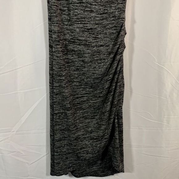 Wilfred Free Heather Grey Low Cut Front Slit Dress - Picture 3 of 7